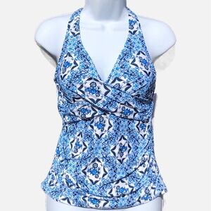 NWT Jantzen Women’s Swimsuit Bathing Suit Bikini Tankini Top Cross Underwire M 8